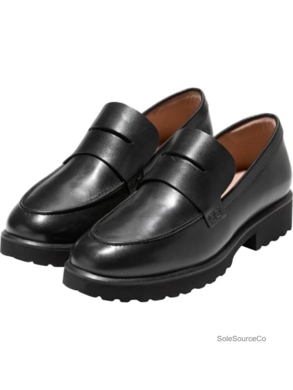 Leather Penny Loafers with Moc Stitch Detail – Comfortable Business Casual Flats - Picture 5 of 6